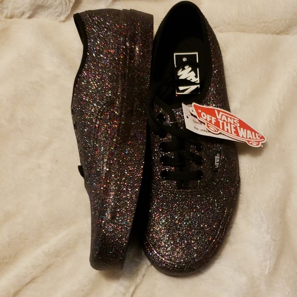 vans authentic rainbow glitter